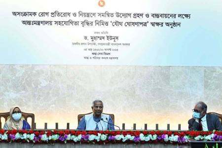 অসংক্রামক রোগ প্রতিরোধে জনসচেতনতা ও নিয়ন্ত্রণ ব্যবস্থা গড়ে তোলার ওপর গুরুত্বারোপ প্রধান উপদেষ্টার